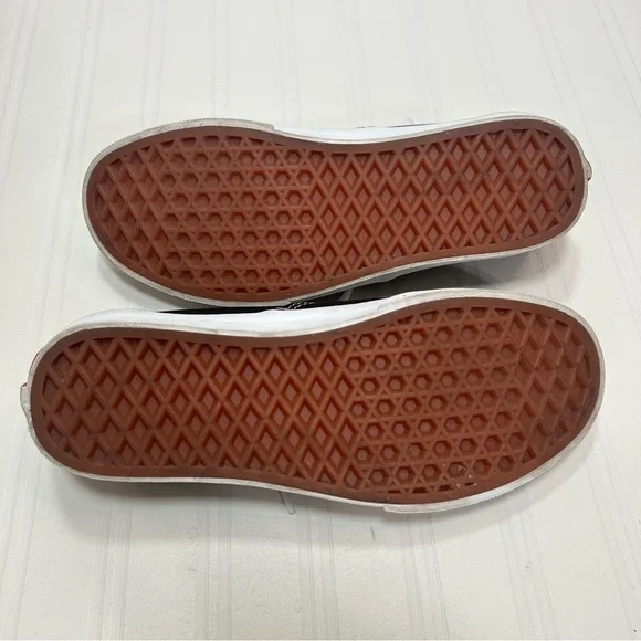 Vans Off The Wall Black and White Canvas Tennis Shoes Size Men 4.0 Women 5.5 - Picture 11 of 12